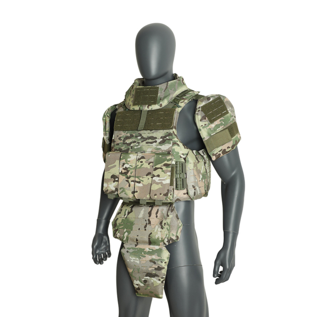 Vest Kalis Peluru Perlindungan Badan Penuh dengan Sistem Lampiran Modular untuk Rondaan dan Menyelamat Tebusan