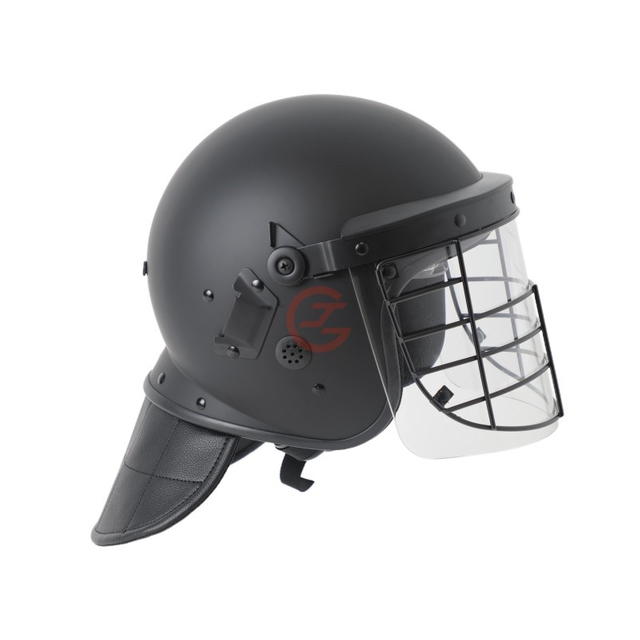 Oproerhelm met stalen gaasmasker voor gevangenisbewakers