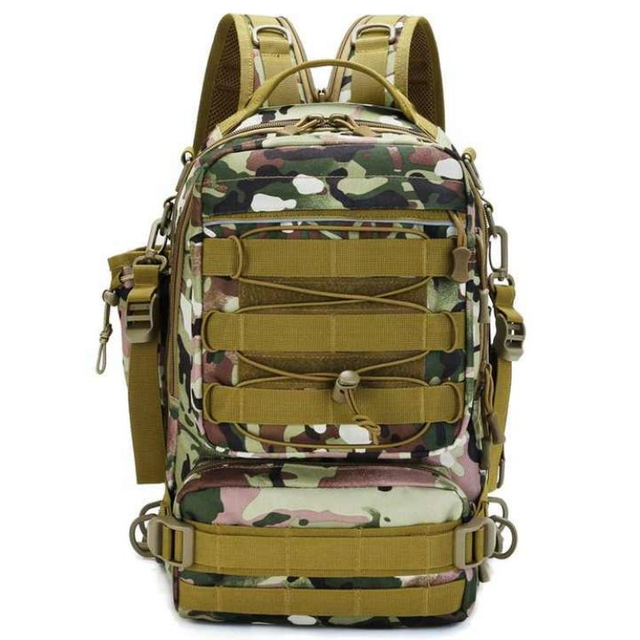  Taktisk rygs&aelig;k med enkelt skulder eller crossbody 