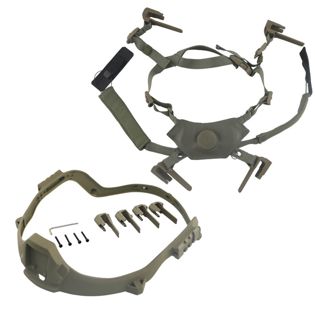Correa de fijaci&oacute;n de riel para casco, correa para colgar para la barbilla, accesorios para casco t&aacute;ctico