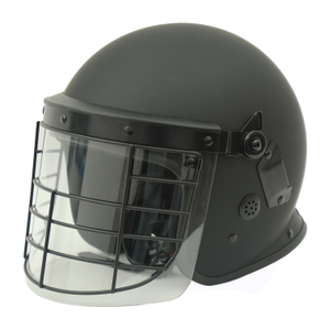 Helmito de riot negro de malla de metal de malla de acero inoxidable